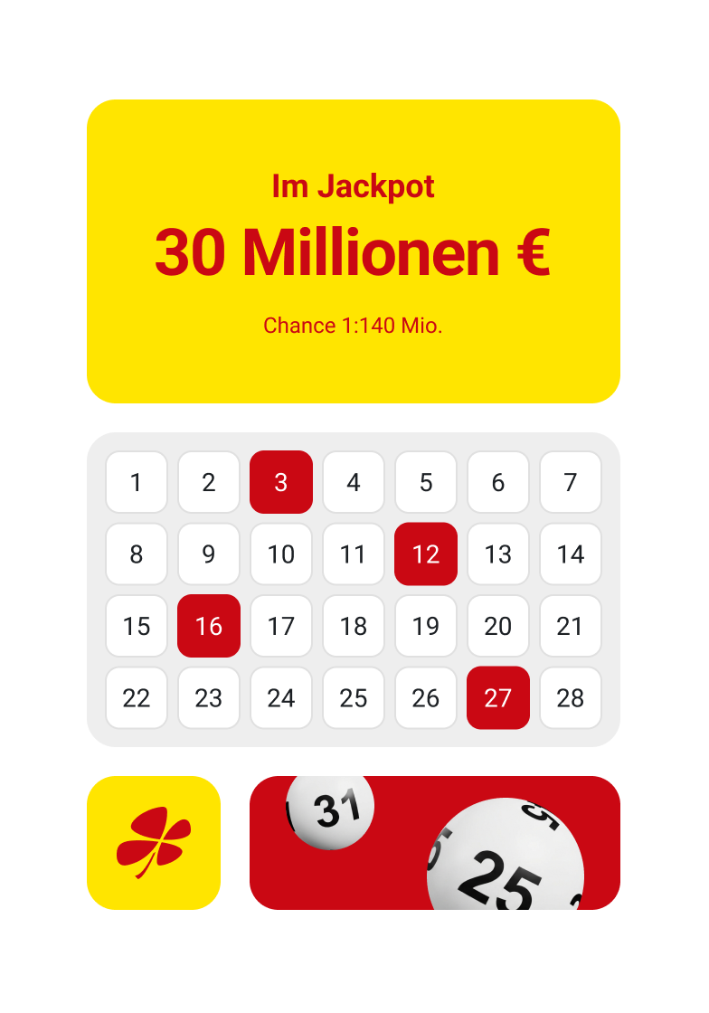 Screenshots aus dem Projekt 'Lotto.de App'